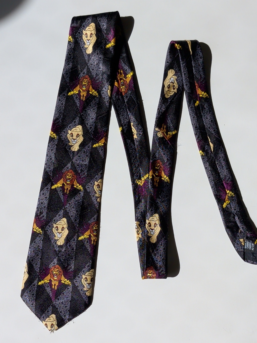Vintage 90s Disney's The Lion King Tie Necktie Novel Ties